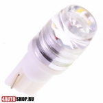   Светодиодная автолампа W5W 1 LED SMD3535 + линза (2шт.)